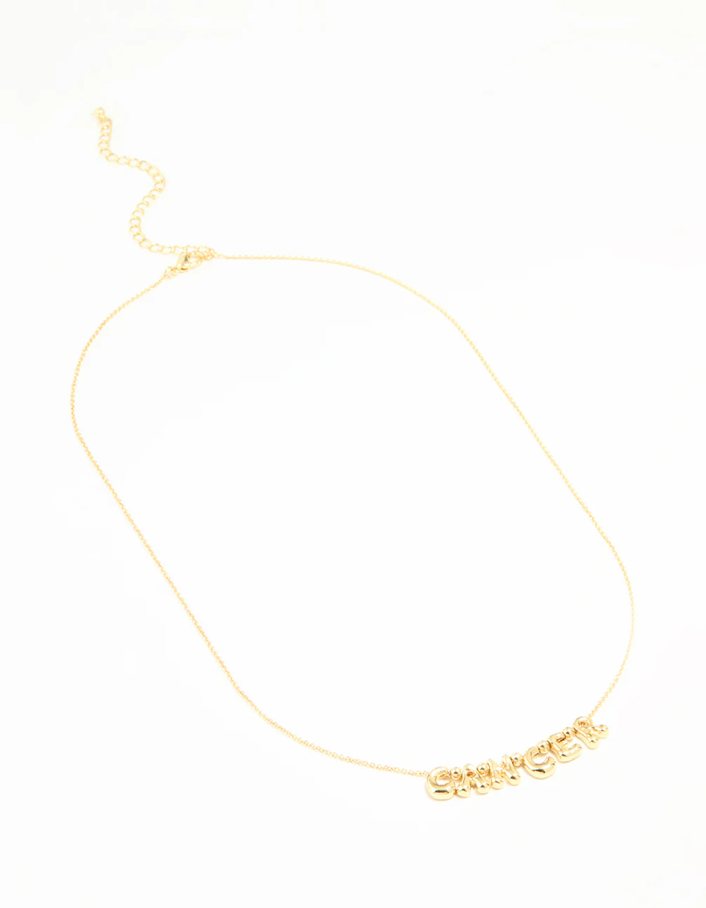 Gold Plated Bubble Cancer Pendant Necklace - Image 4