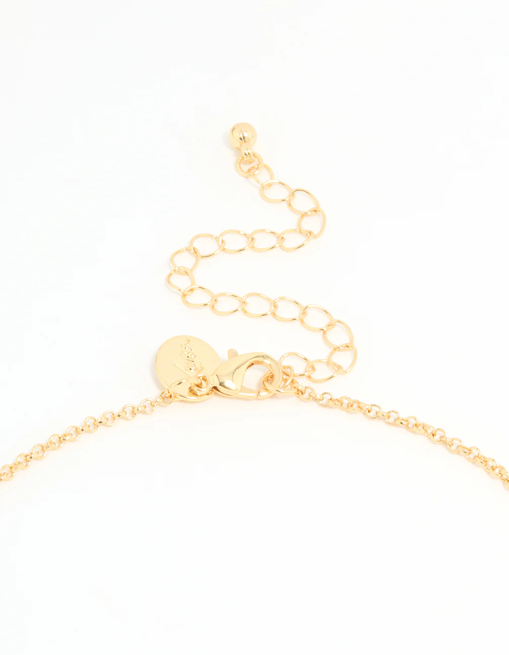 Gold Plated Bubble J & Heart Charm Necklace - Image 5
