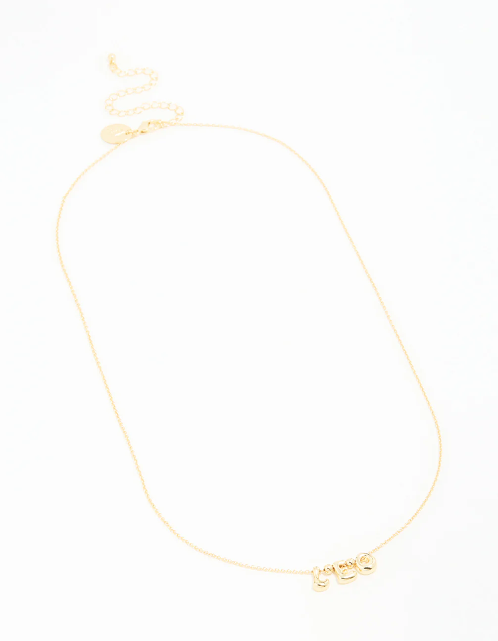 Gold Plated Bubble Leo Pendant Necklace - Image 4