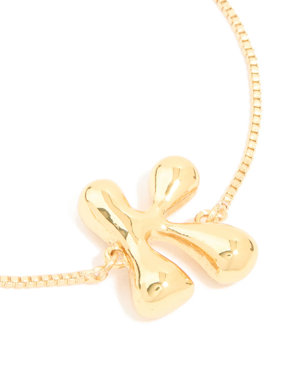 Gold Plated Bubble Letter K Toggle Bracelet - Image 2