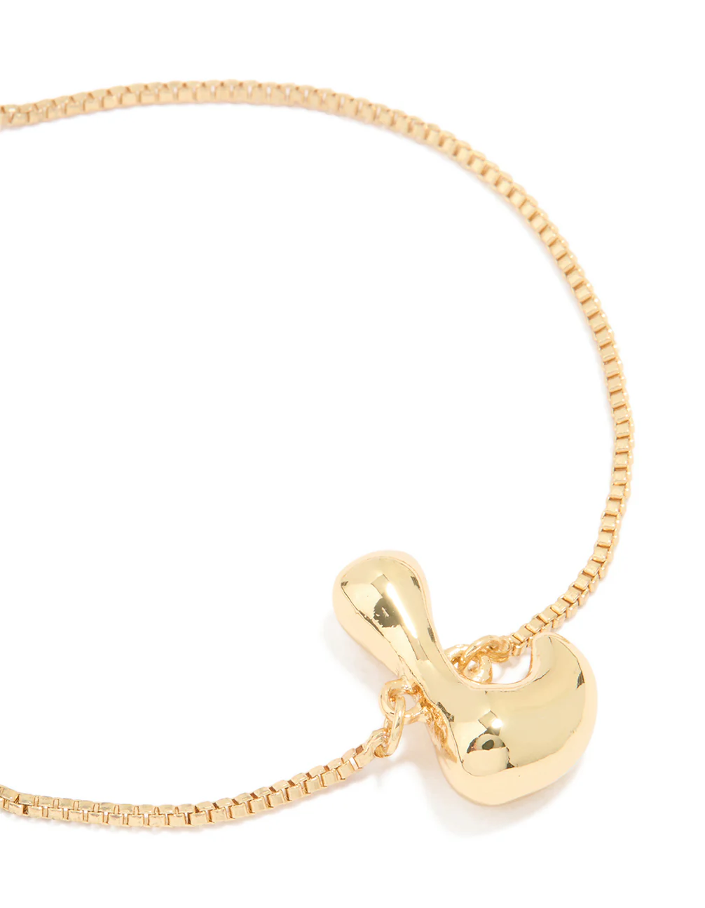 Gold Plated Bubble Letter L Toggle Bracelet - Image 2