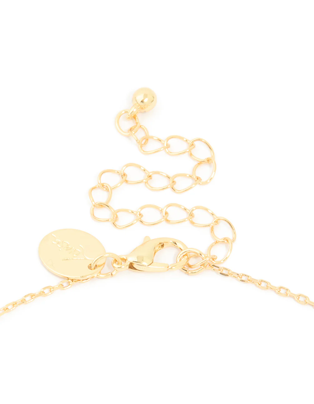 Gold Plated Bubble Letter N Necklace - Image 5