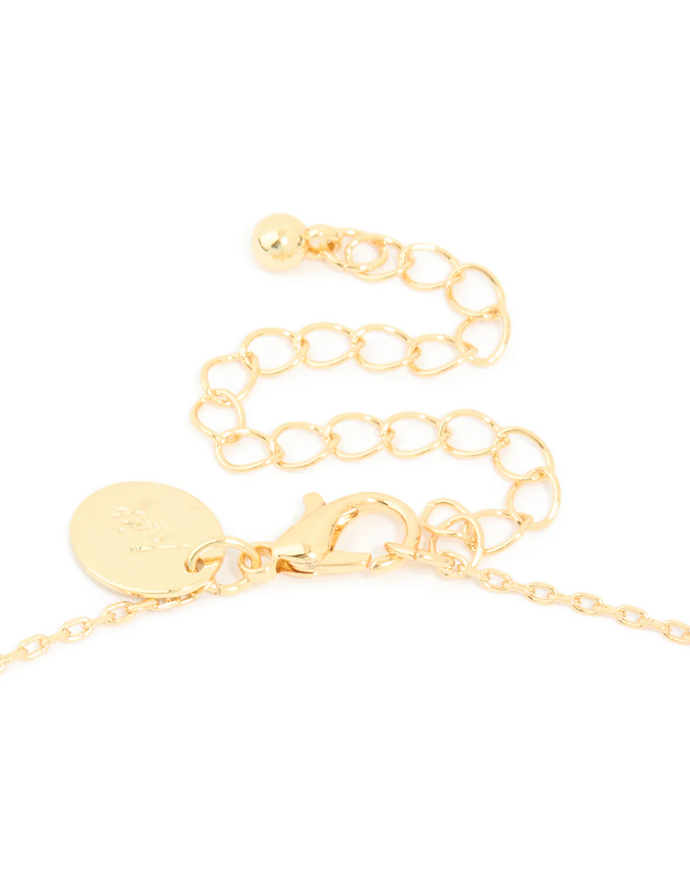 Gold Plated Bubble Letter P Necklace - Image 5