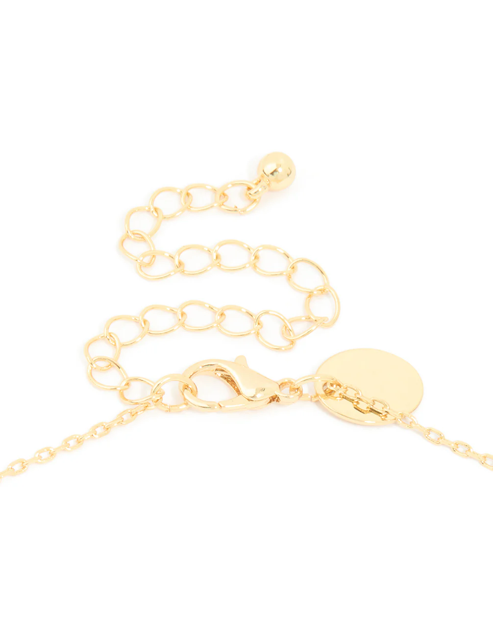 Gold Plated Bubble Letter V Necklace - Image 5
