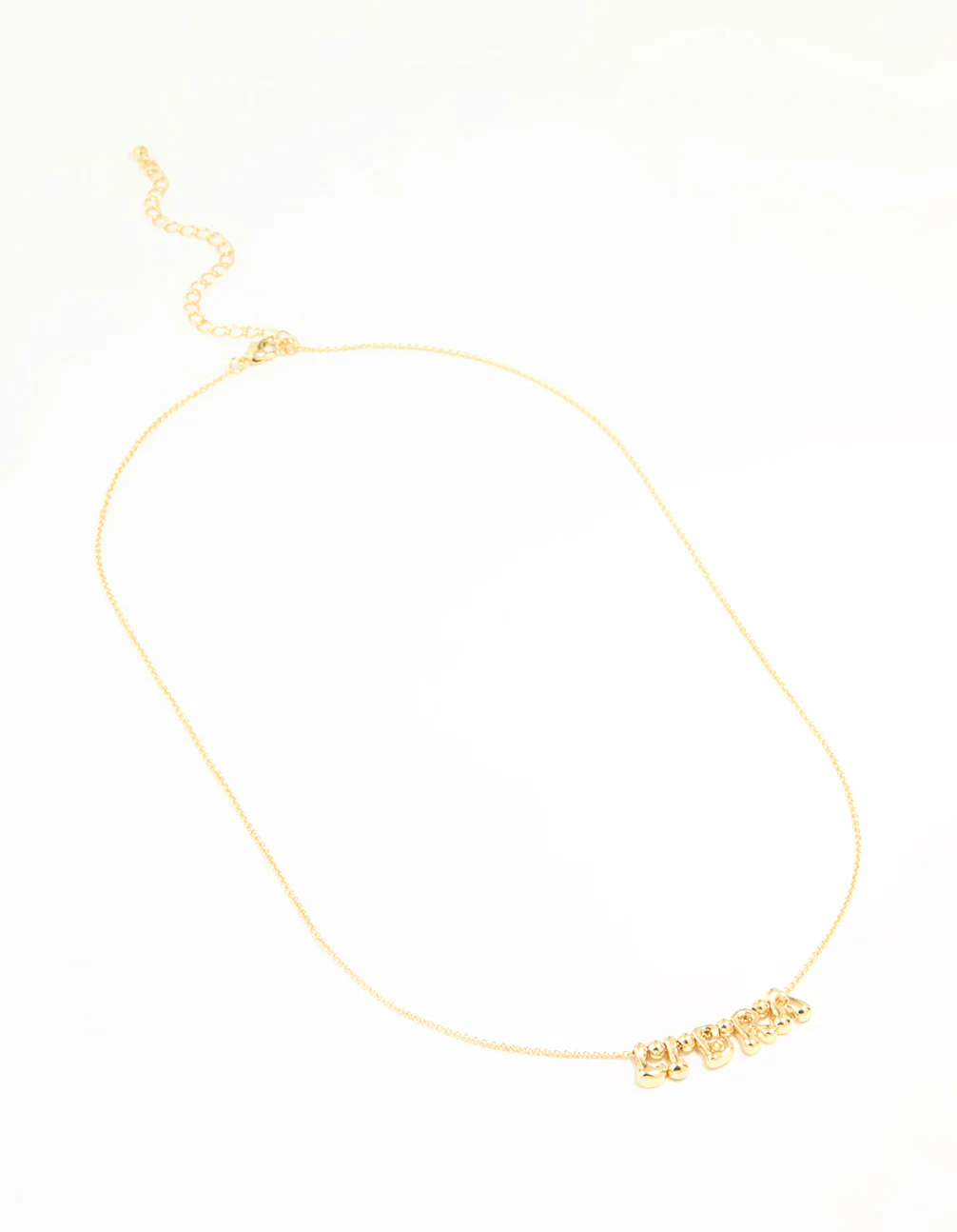 Gold Plated Bubble Libra Pendant Necklace - Image 4