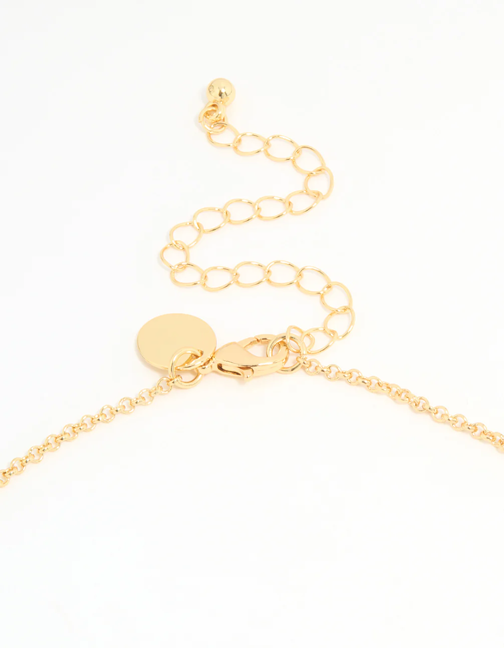 Gold Plated Bubble S & Heart Charm Necklace - Image 5
