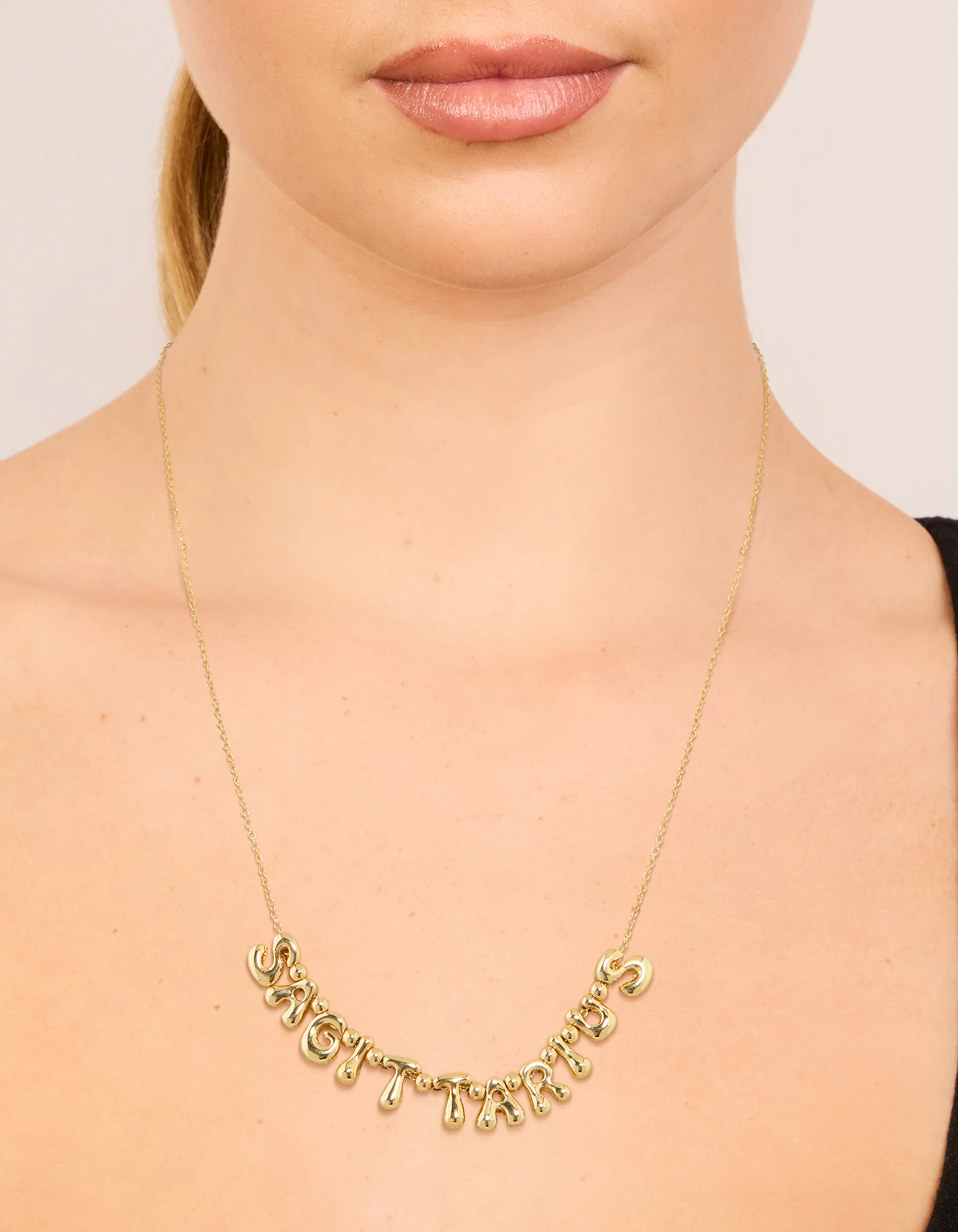 Gold Plated Bubble Sagittarius Necklace - Image 2