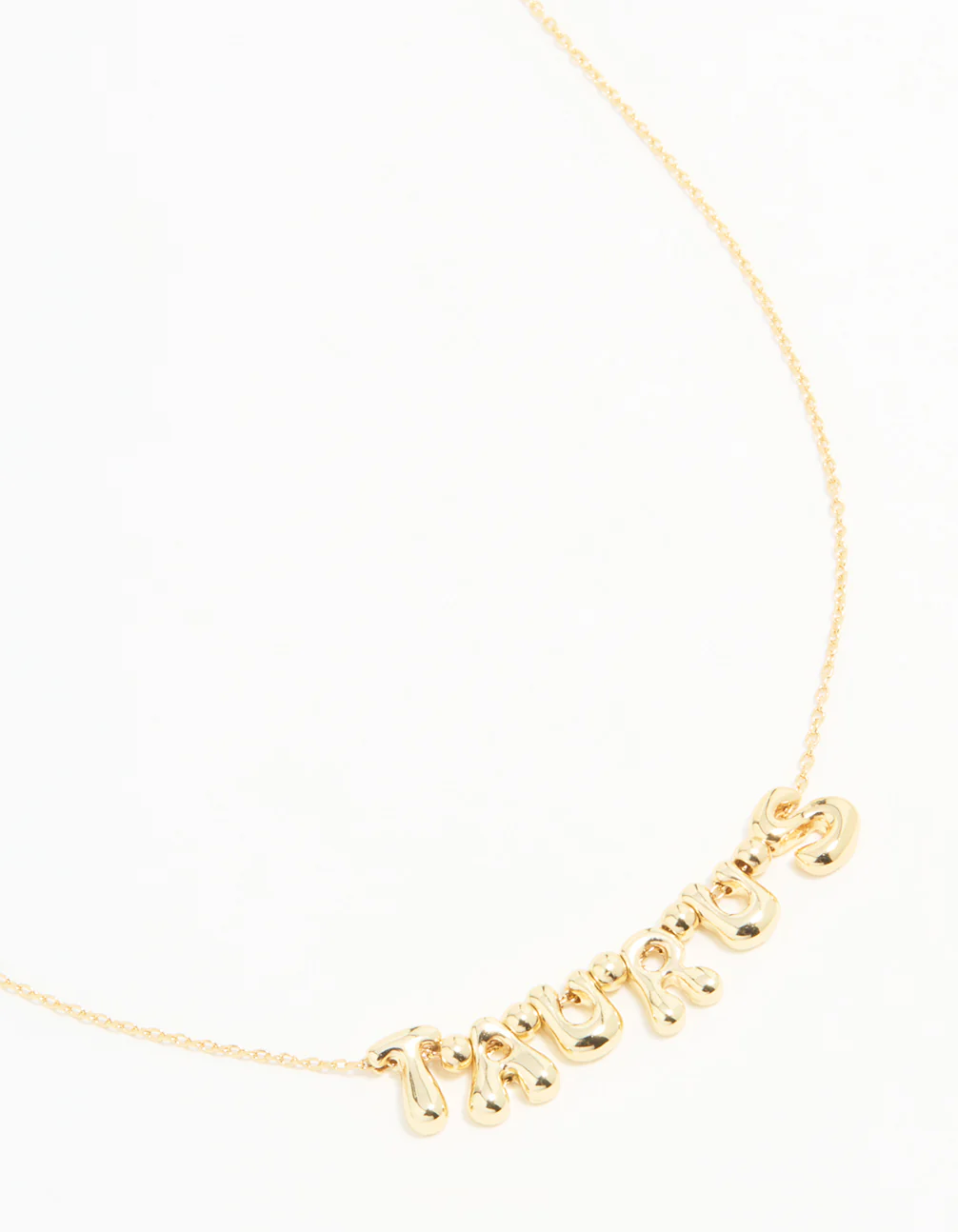 Gold Plated Bubble Taurus Necklace