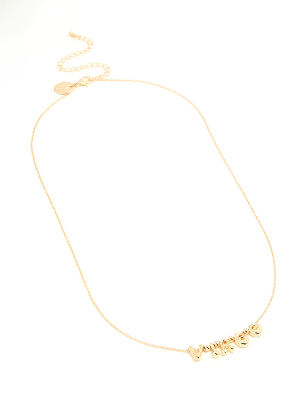 Gold Plated Bubble Virgo Pendant Necklace - Image 4
