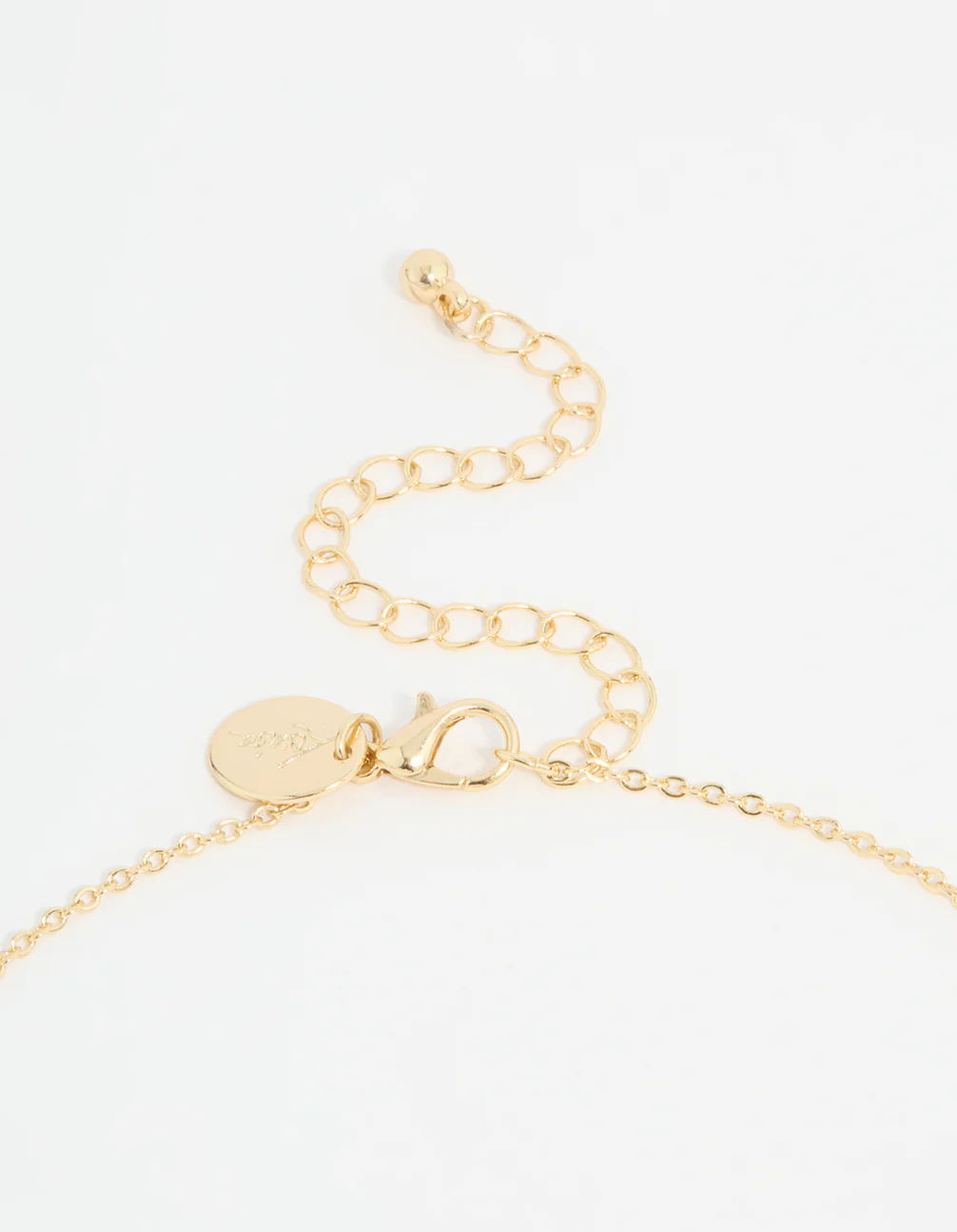 Gold Plated Catseye Flower Pendant Necklace - Image 5