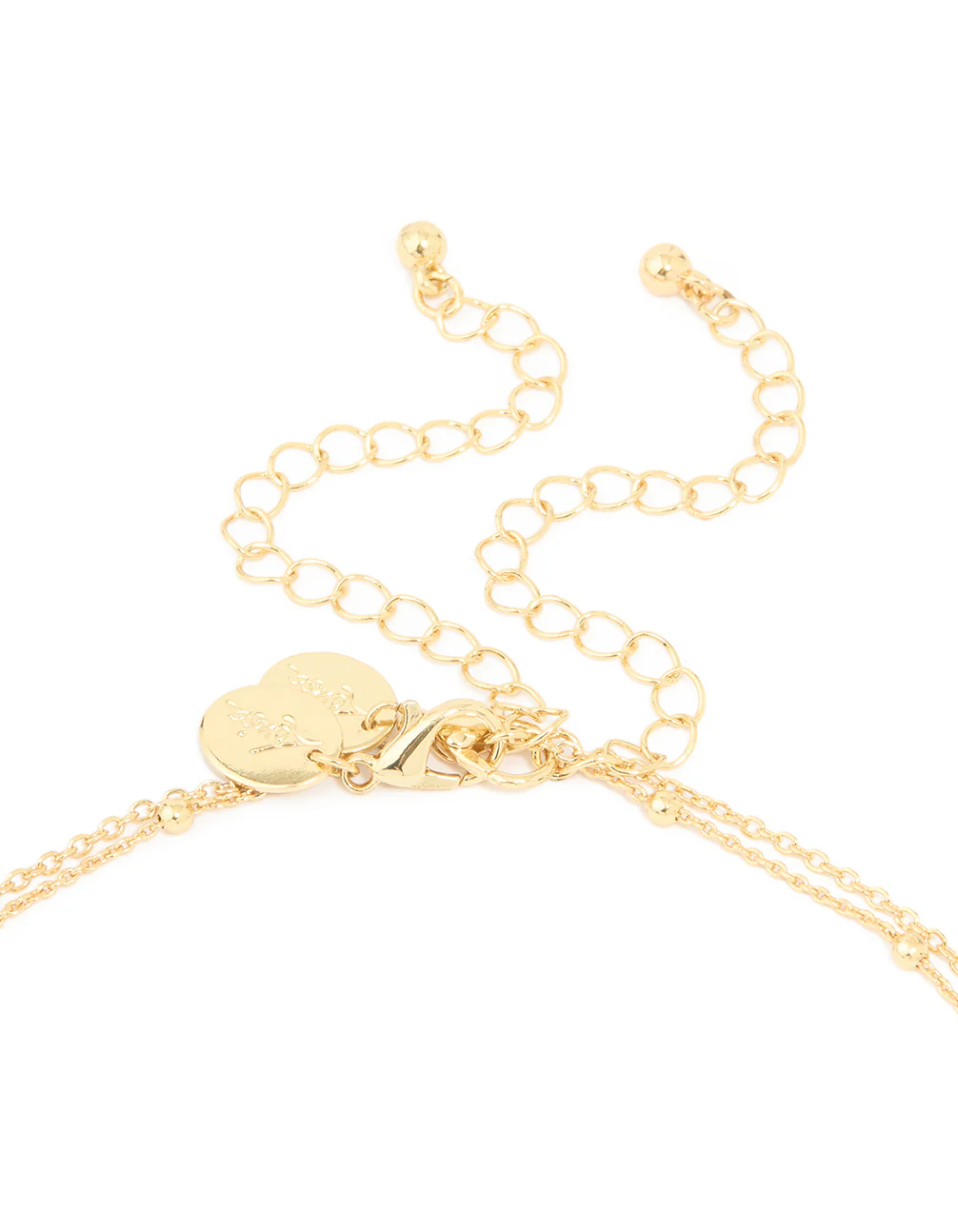 Gold Plated Celestial Charms Layered Necklace - Image 3