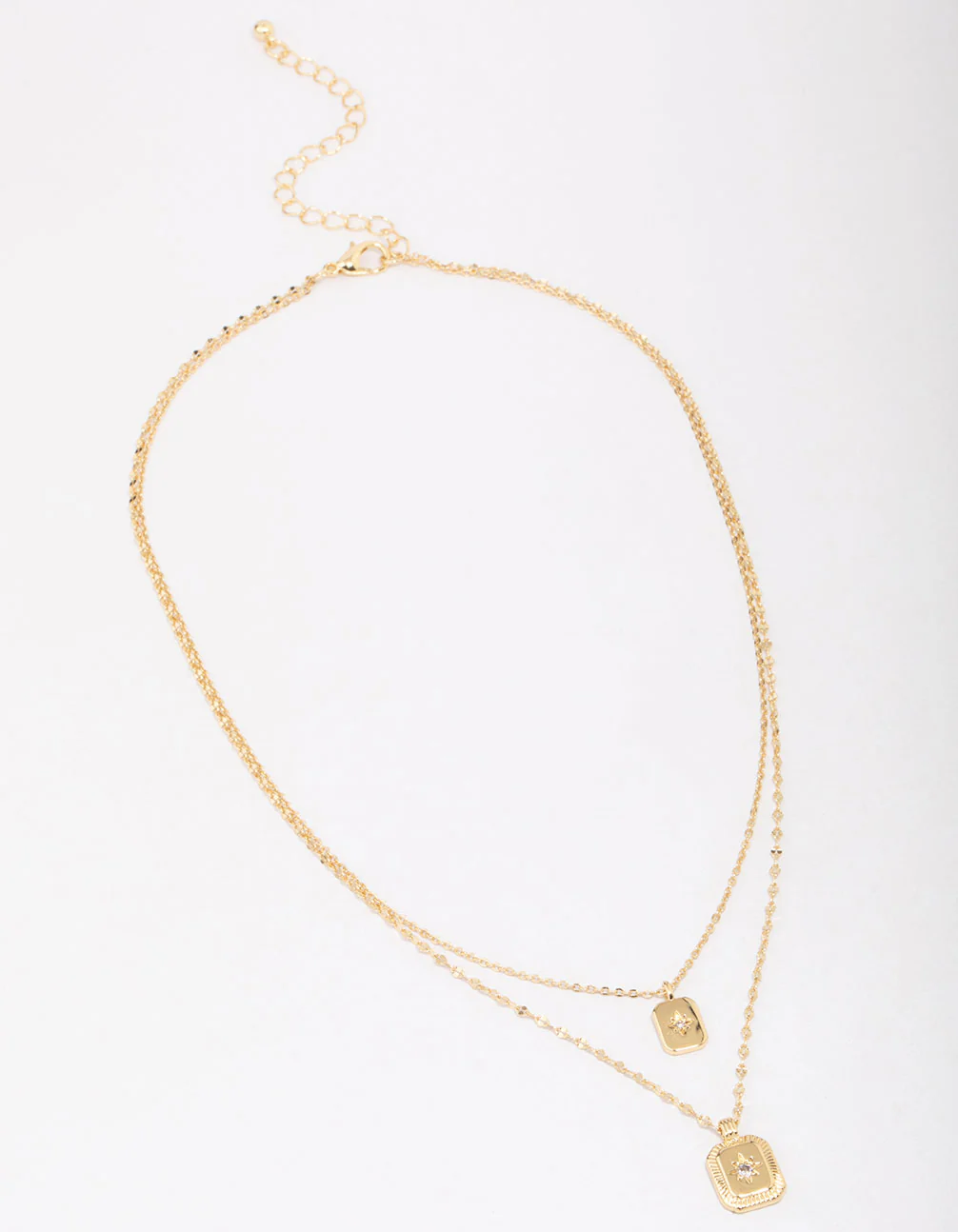 Gold Plated Celestial Cubic Zirconia Layered Necklace - Image 3