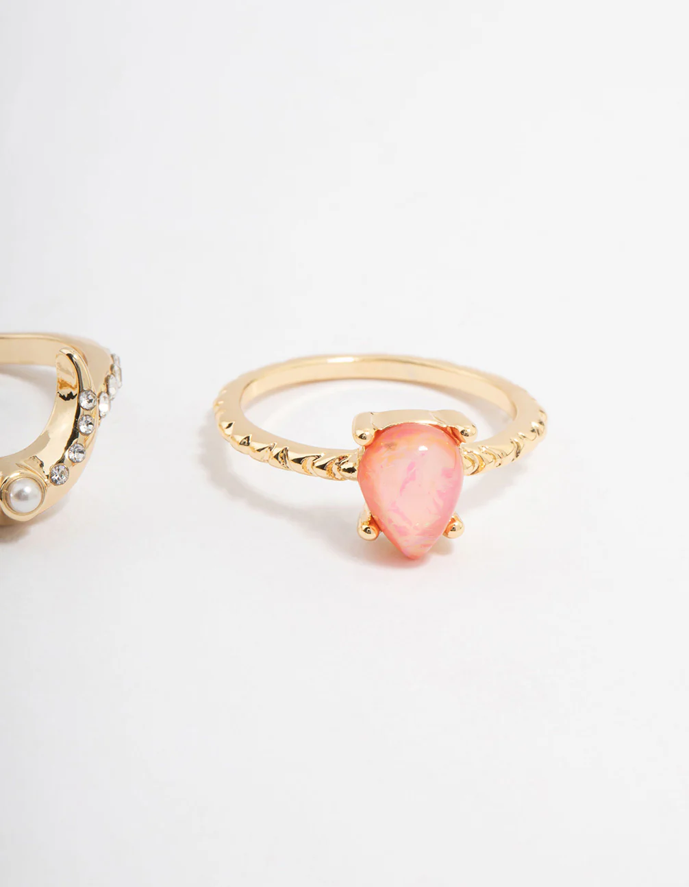Gold Plated Celestial Pear Stacking Ring Pack - Image 3