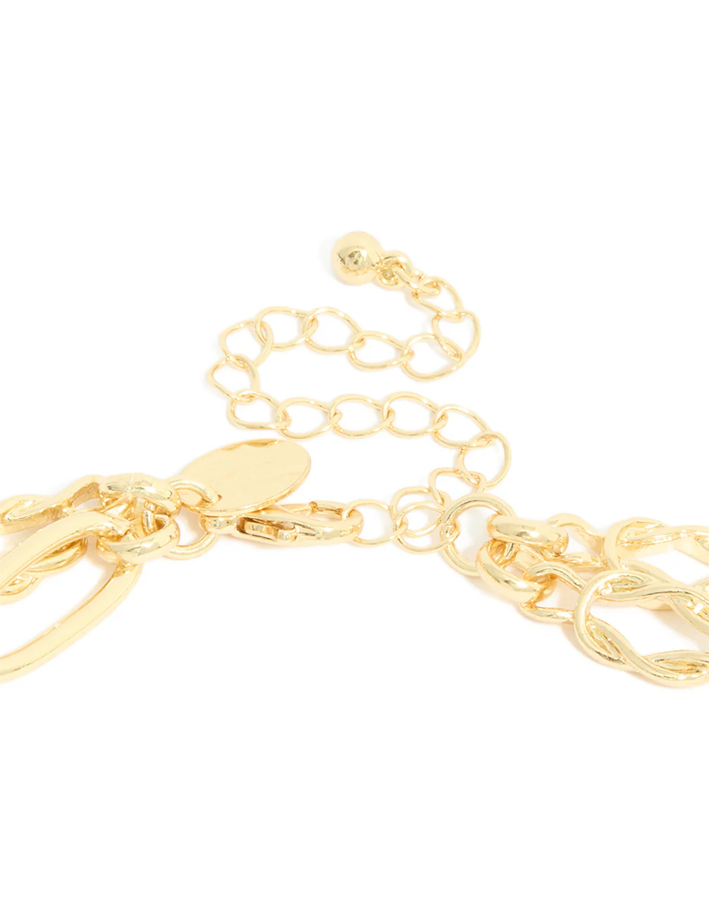 Gold Plated Chain Layered Knot Y-Necklace - Image 3
