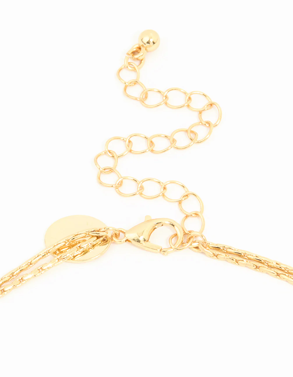 Gold Plated Chain Layered Y- Necklace - Image 3