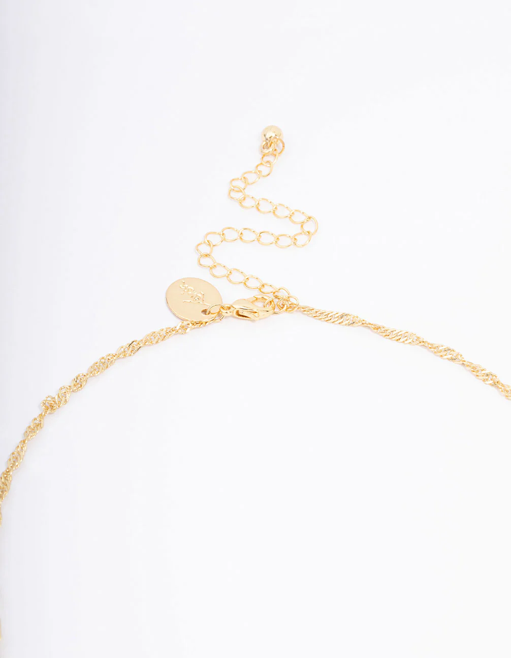 Gold Plated Cherub Twisted Chain Pendant Necklace - Image 3