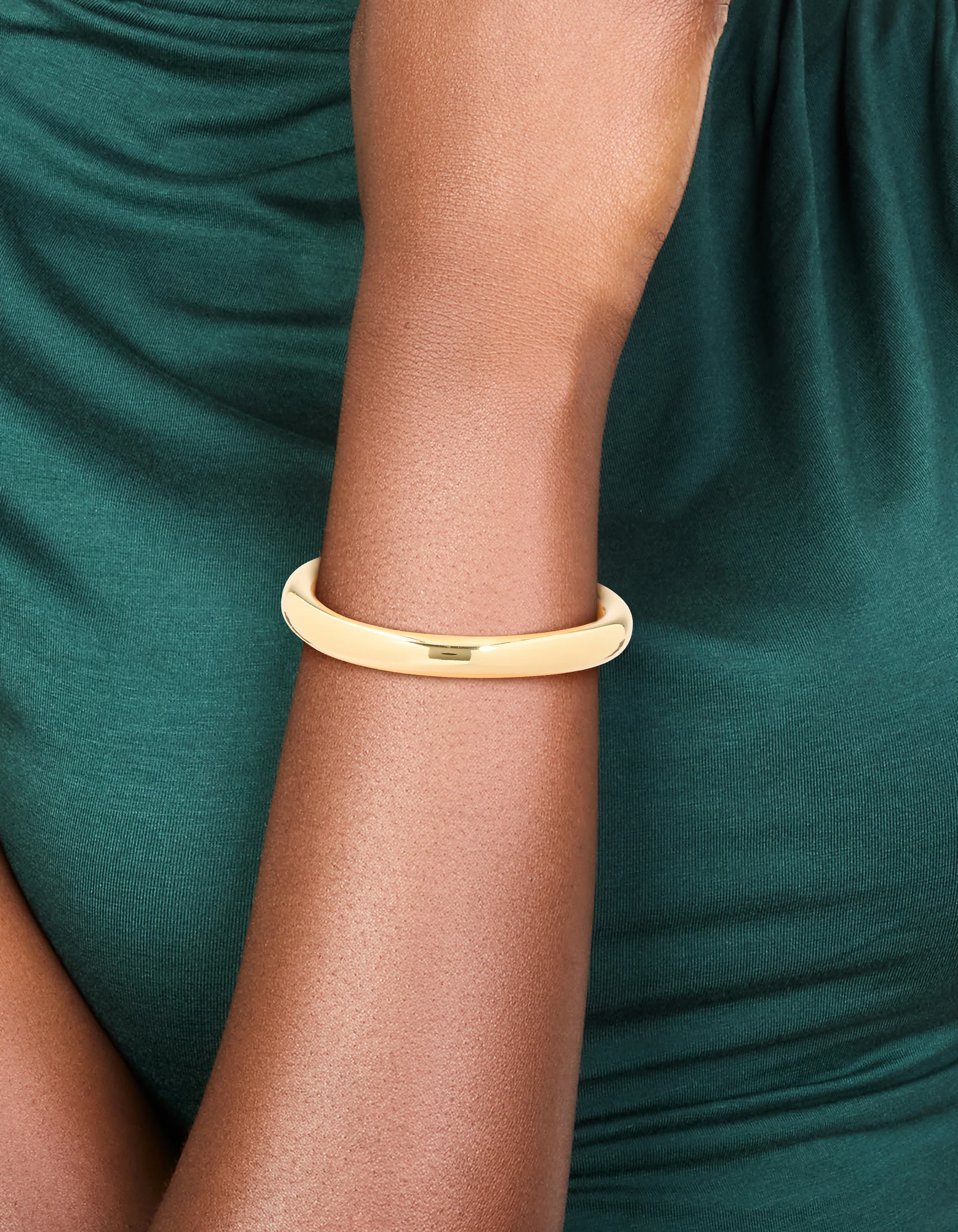 Gold Plated Chubby Wrist Cuff - Image 2