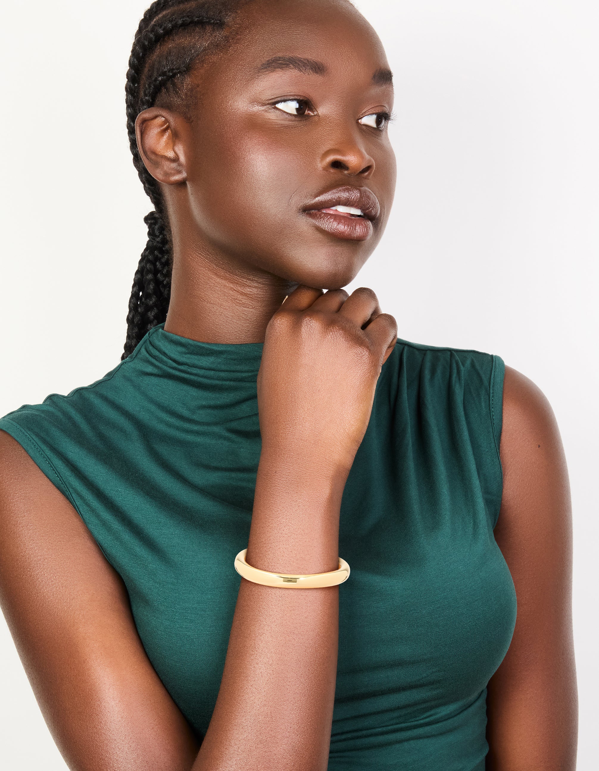 Gold Plated Chubby Wrist Cuff - Image 3