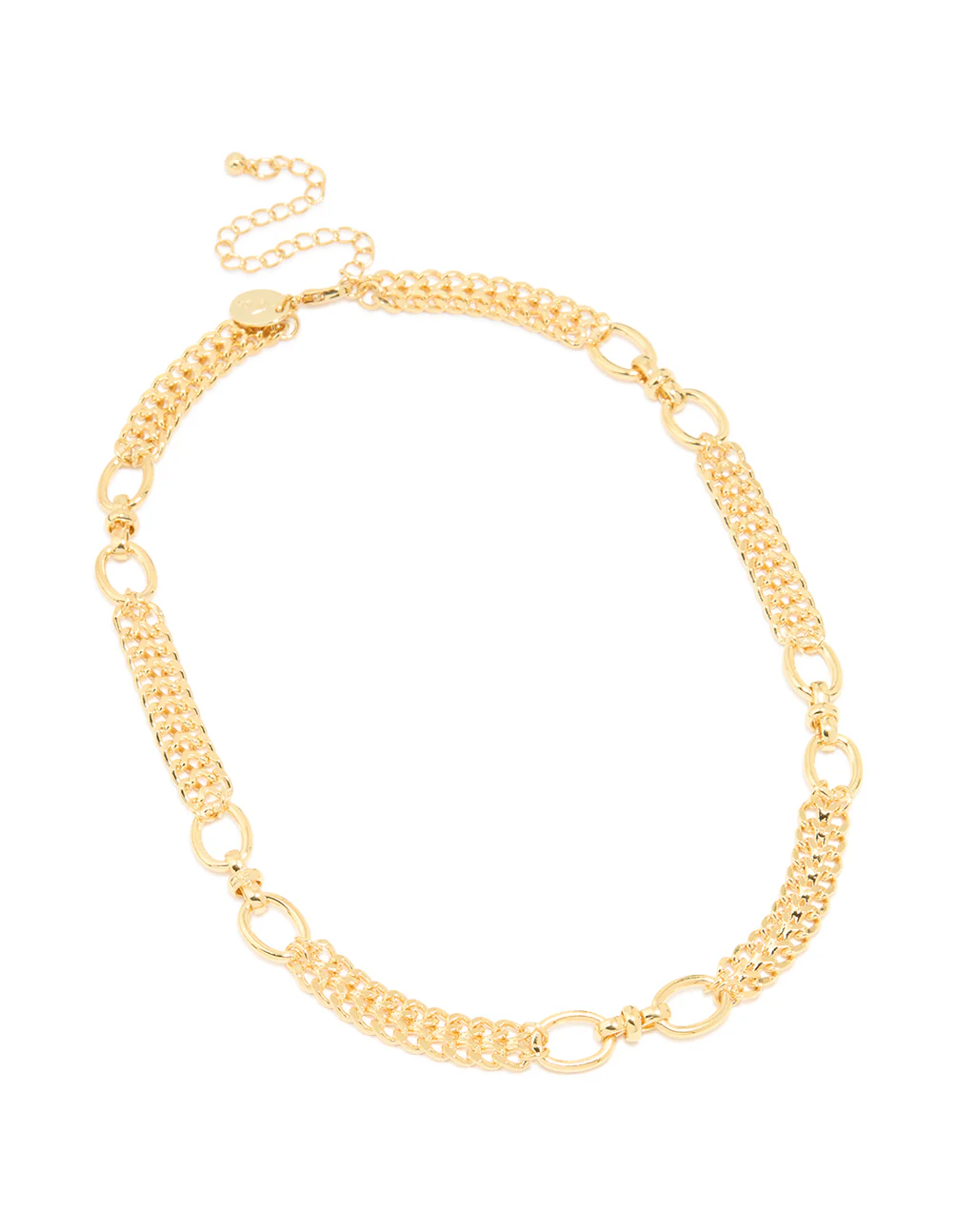 Gold Plated Chunky Oval Curb Link Necklace - Image 2