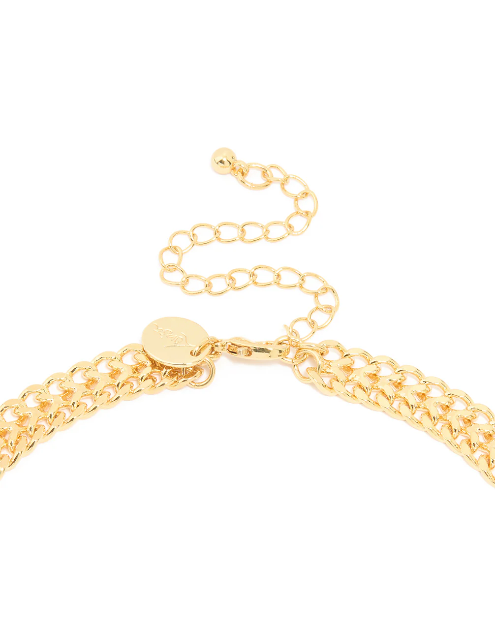 Gold Plated Chunky Oval Curb Link Necklace - Image 3
