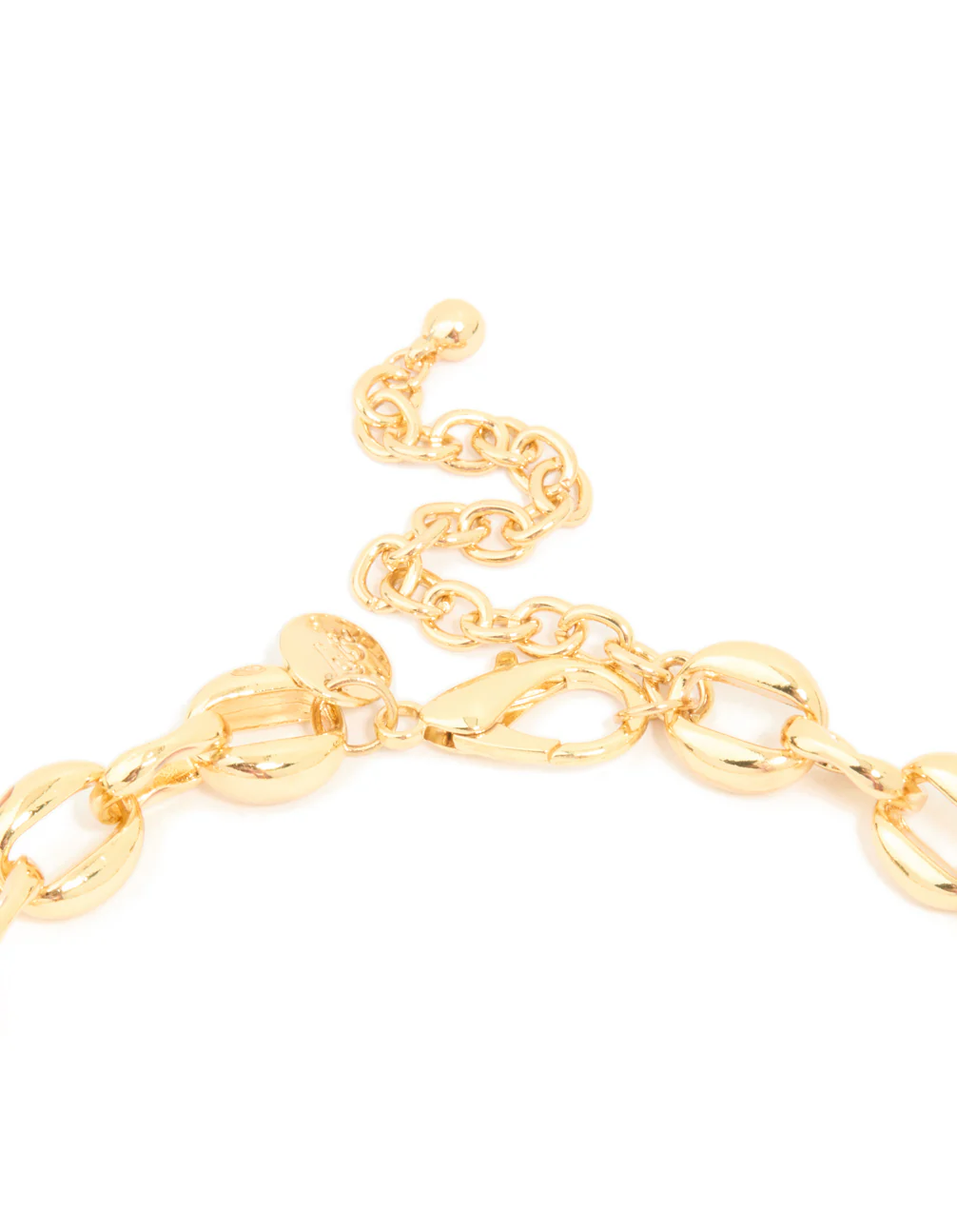 Gold Plated Chunky Round Chain Link Necklace - Image 5