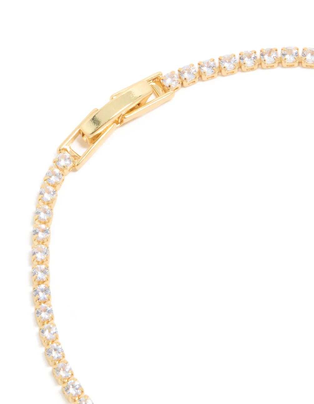 Gold Plated Circle Cubic Zirconia Tennis Bracelet - Image 5