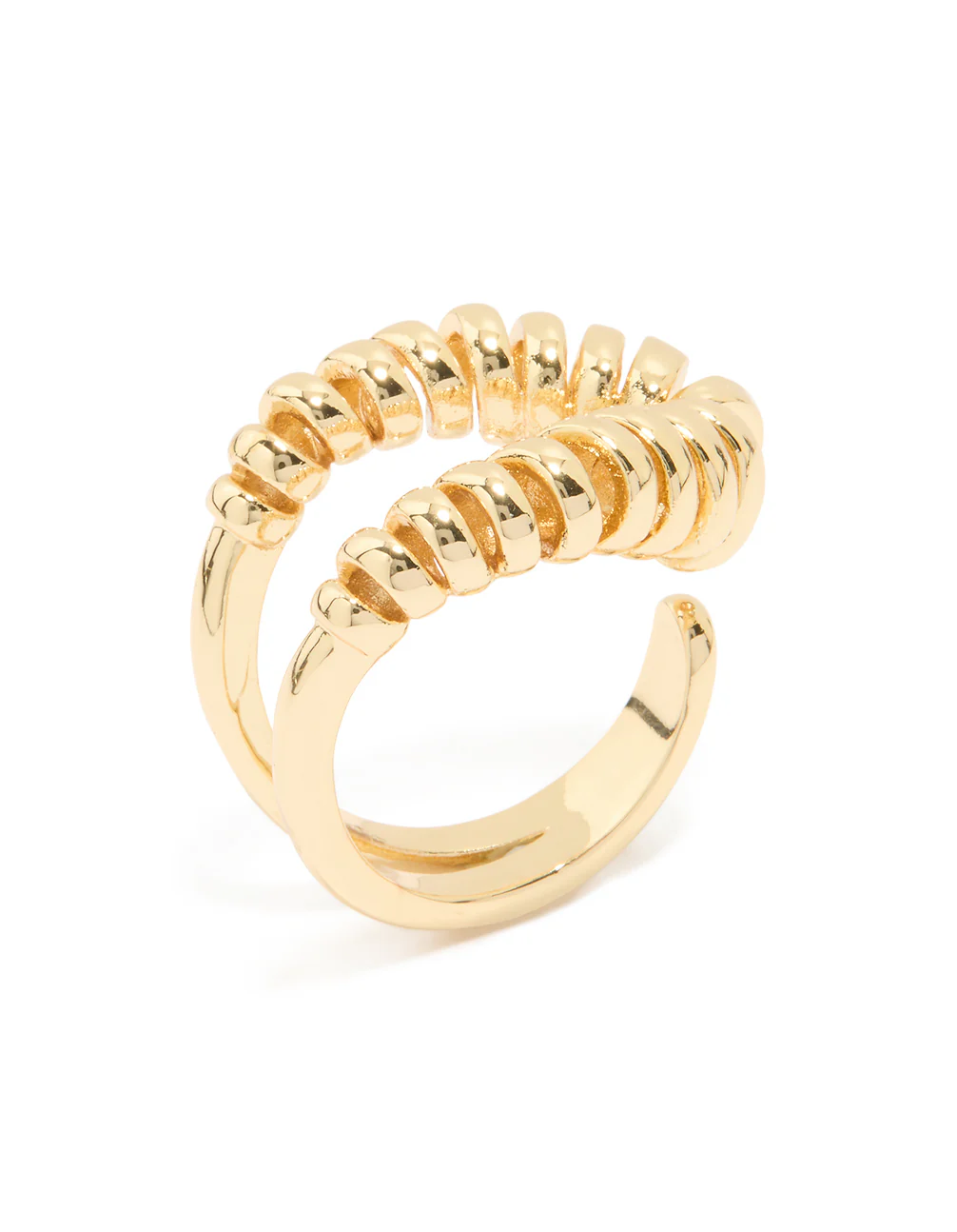 Gold Plated Coil Statement Ring - Image 2