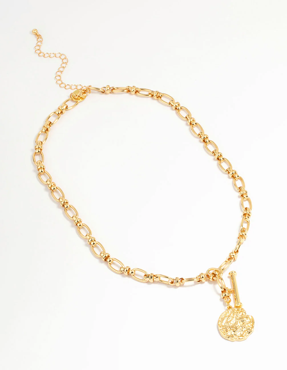 Gold Plated Coin Pendant T&O Necklace - Image 4