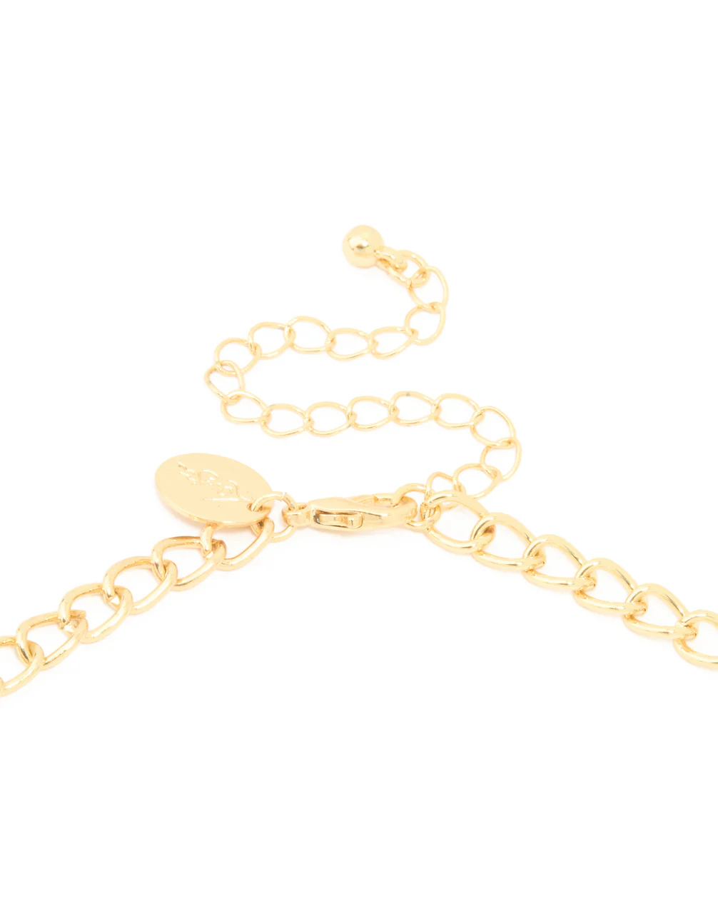 Gold Plated Collar Diamante Pave Necklace - Image 3