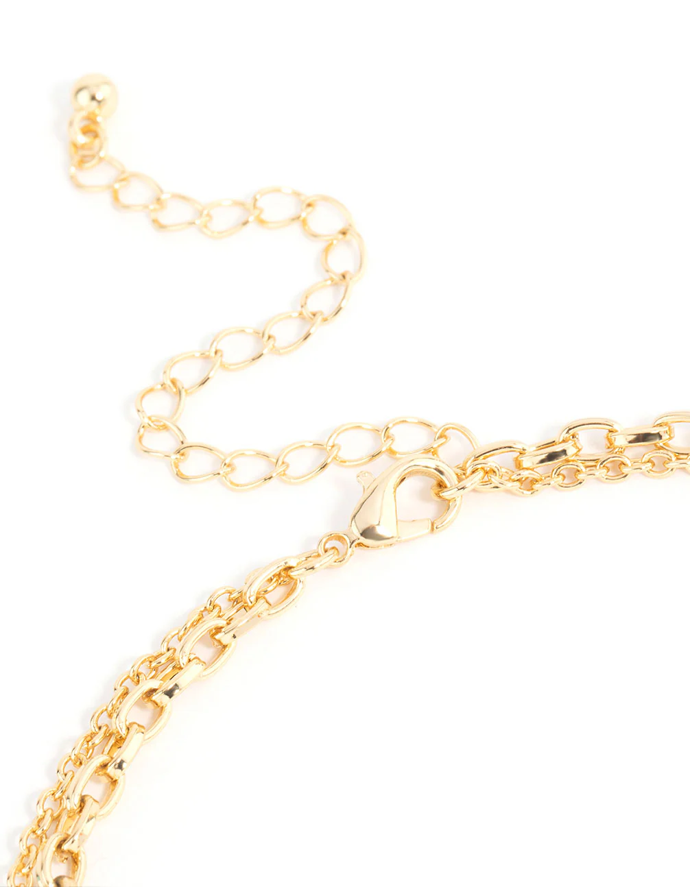 Gold Plated Cross & Coin Layered Necklace - Image 3