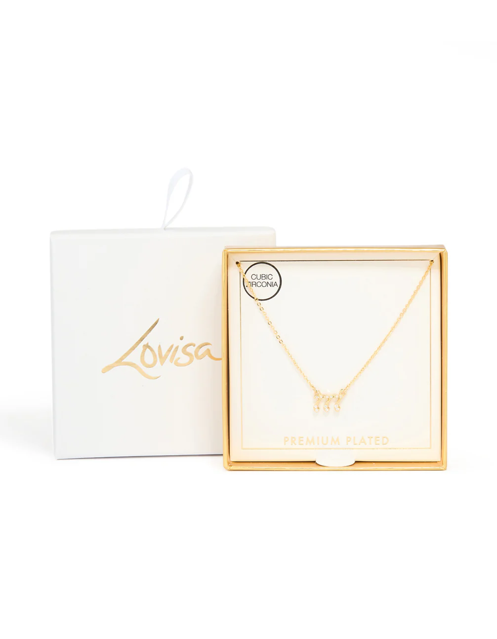 Gold Plated Cubic Zirconia 777 Angel Number Necklace - Image 5