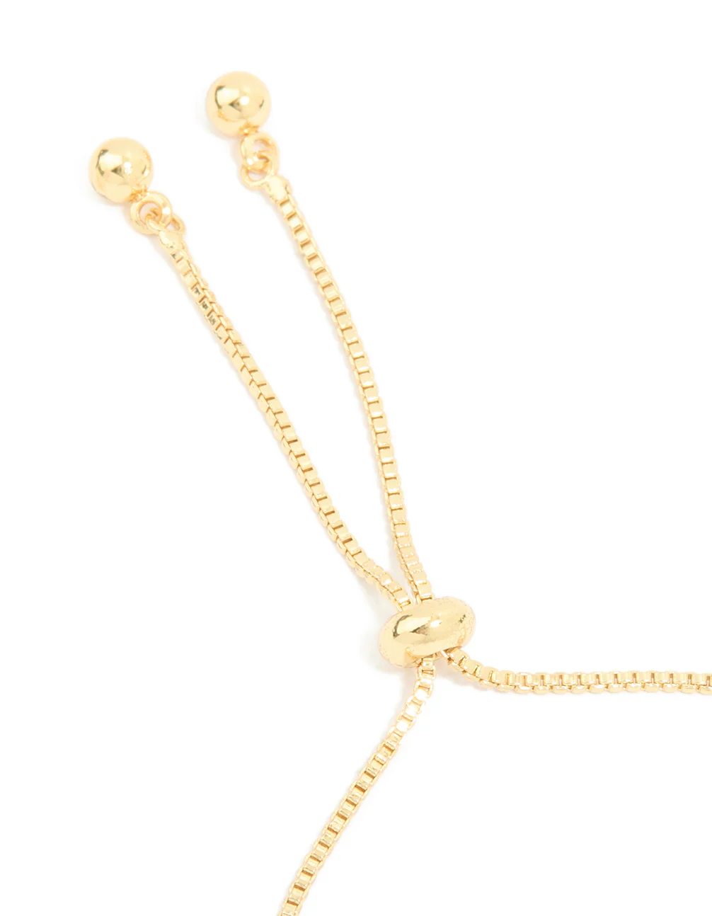 Gold Plated Cubic Zirconia Acrylic Flower Toggle Bracelet - Image 5