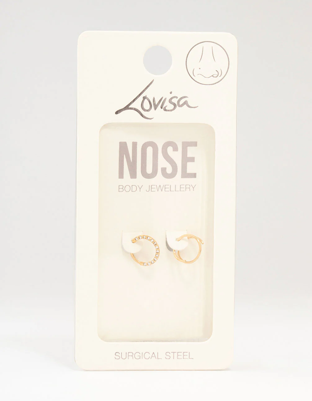 Gold Plated Cubic Zirconia And Spiral Nose 2-Pack - Image 3