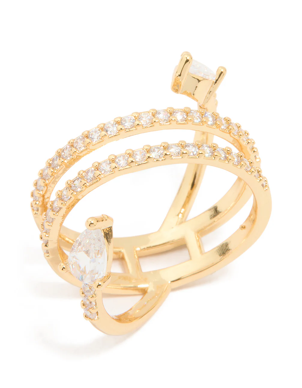 Gold Plated Cubic Zirconia Astrid Ring - Image 2