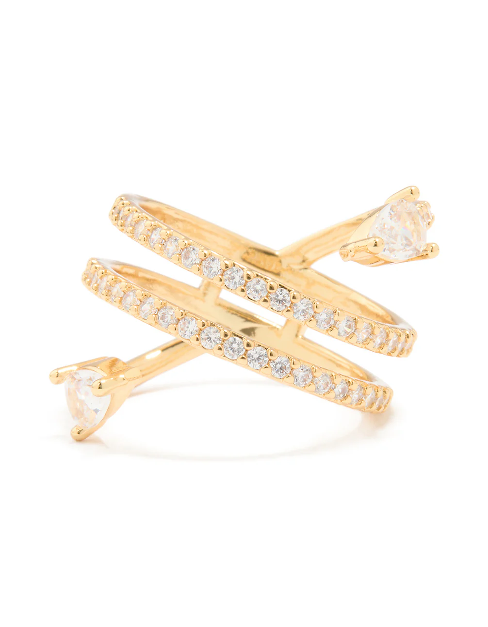 Gold Plated Cubic Zirconia Astrid Ring - Image 3