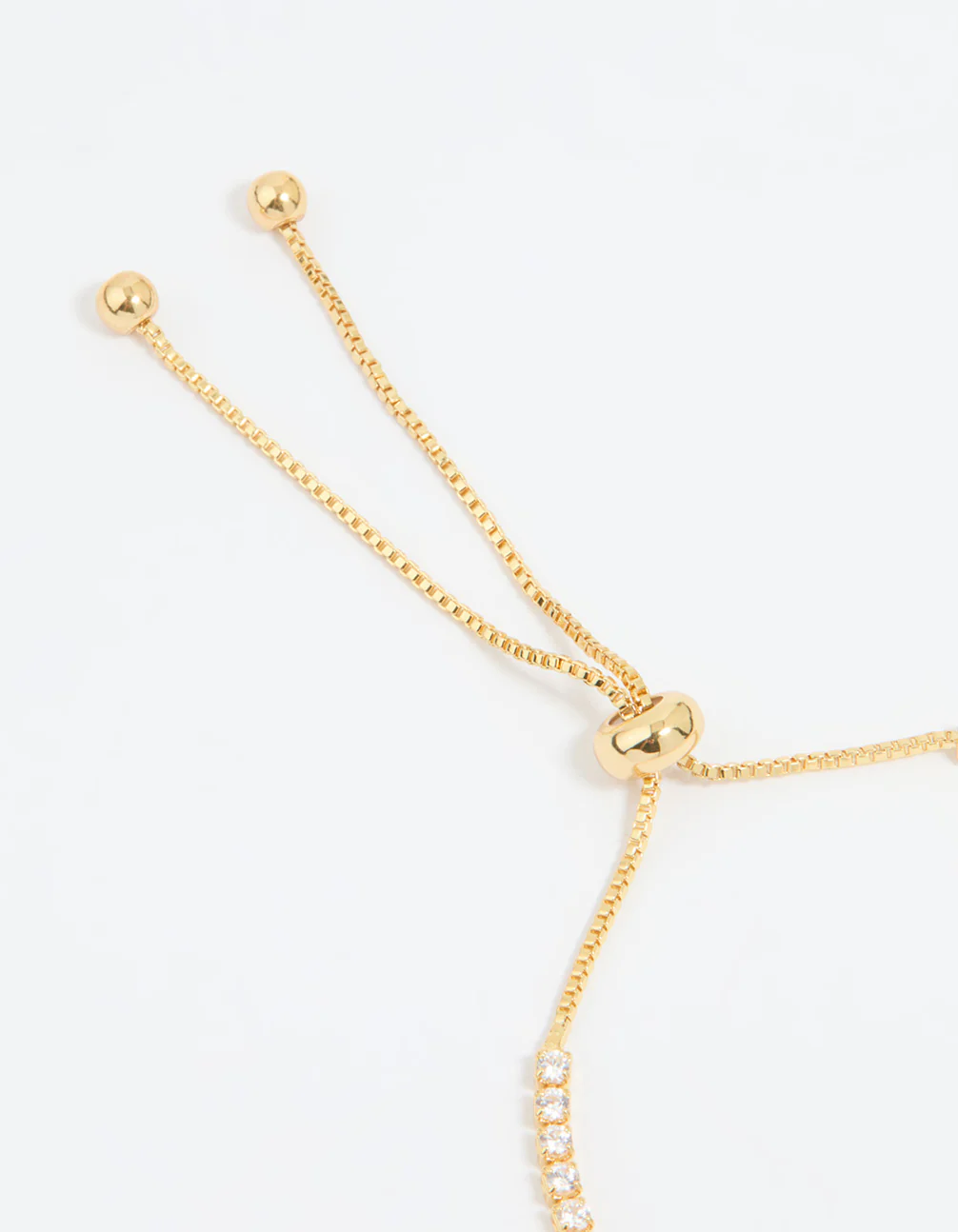 Gold Plated Cubic Zirconia Baguette Toggle Bracelet - Image 5