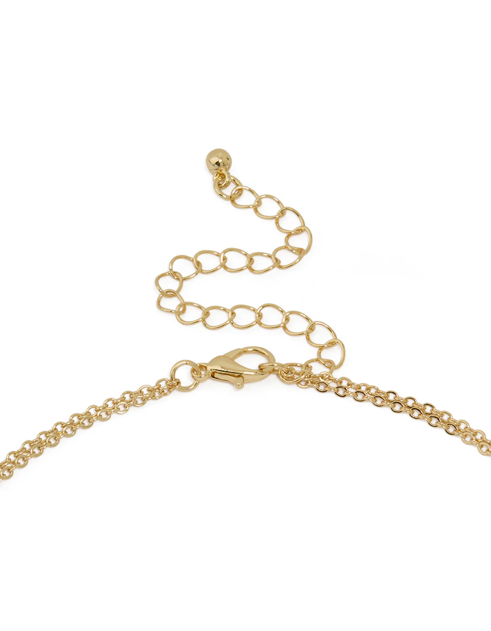Gold Plated Cubic Zirconia Bezel Letter B Layered Necklace - Image 3