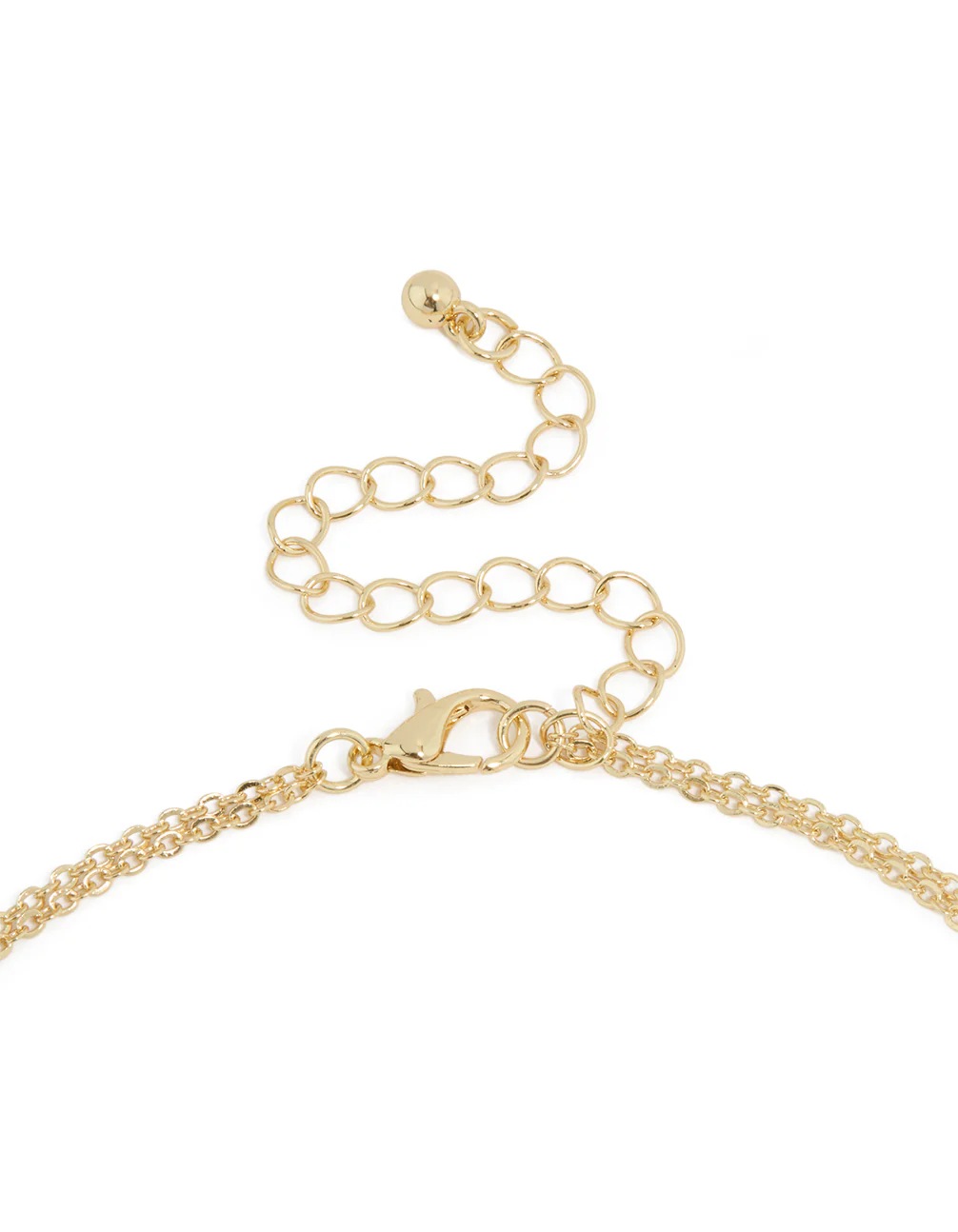 Gold Plated Cubic Zirconia Bezel Letter J Layered Necklace - Image 3