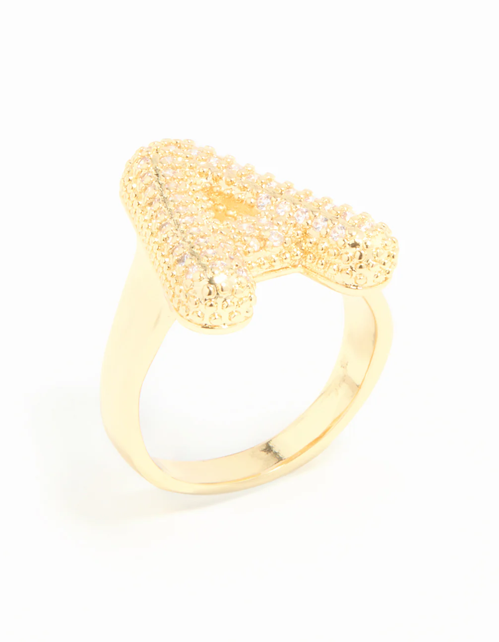 Gold Plated Cubic Zirconia Bubble A Pave Ring - Image 2