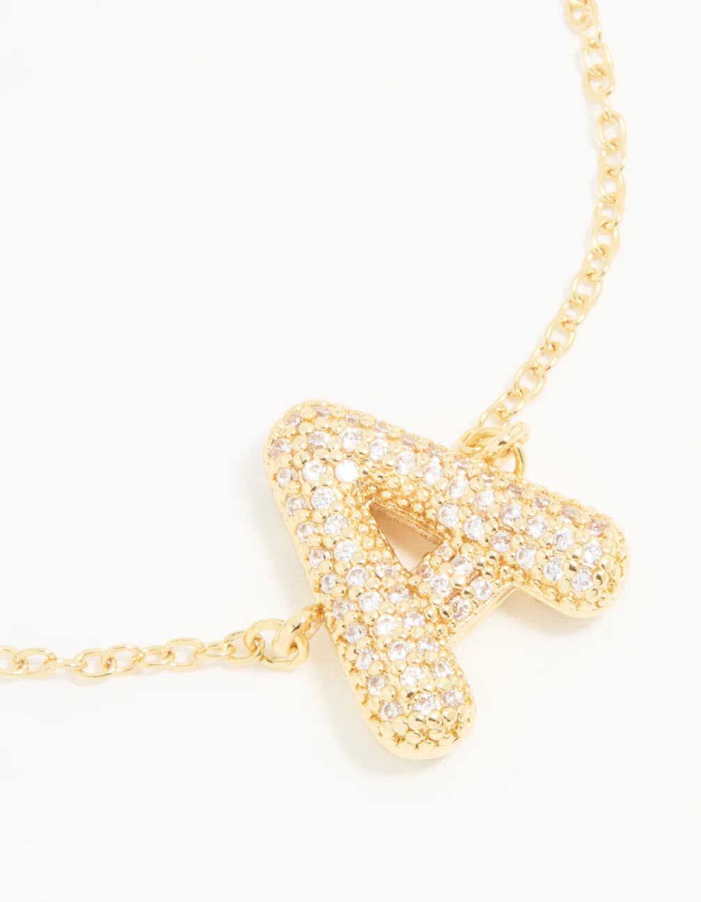 Gold Plated Cubic Zirconia Bubble A Pavé Toggle Bracelet - Image 2