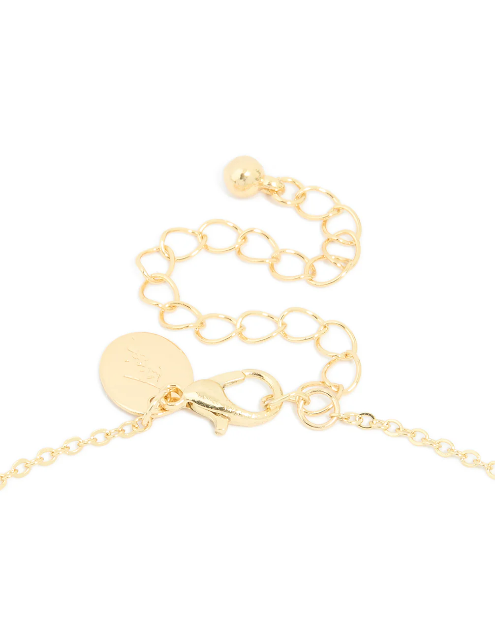 Gold Plated Cubic Zirconia Bubble Letter A Necklace - Image 5