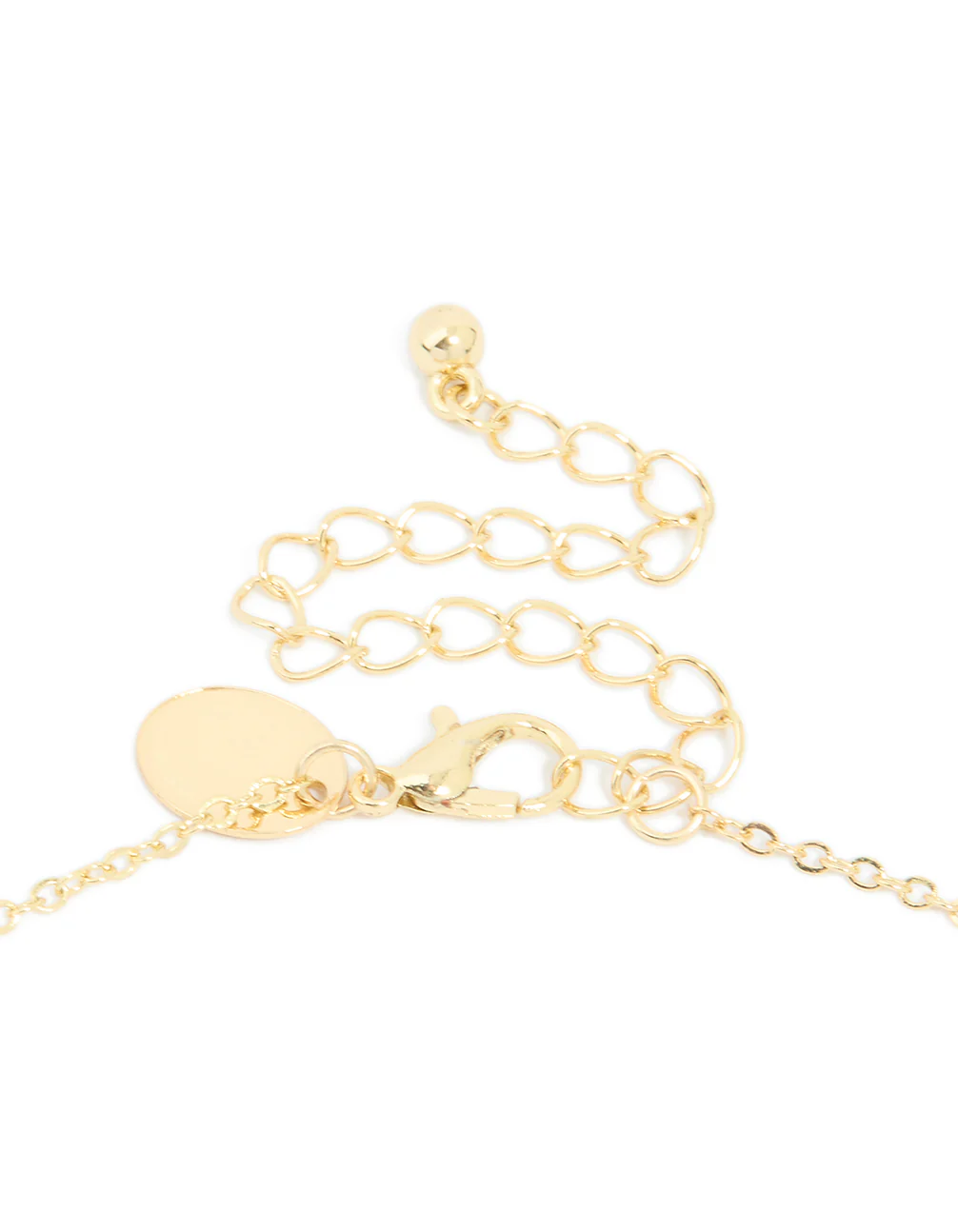 Gold Plated Cubic Zirconia Bubble Letter J Necklace - Image 5