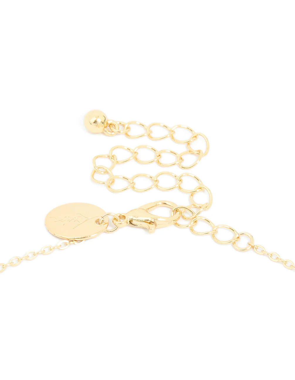 Gold Plated Cubic Zirconia Bubble Letter K Necklace - Image 5