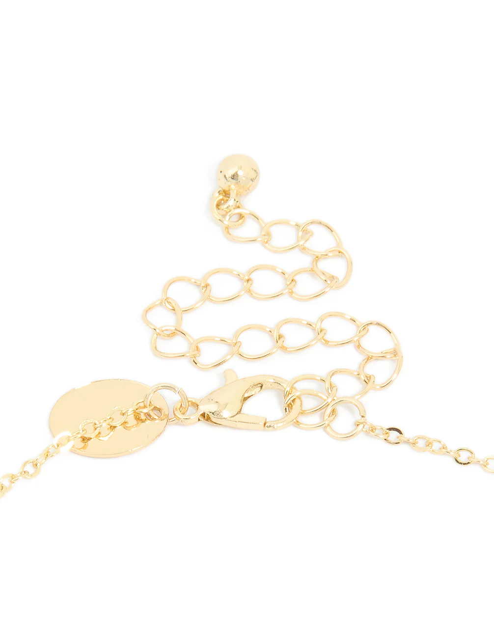Gold Plated Cubic Zirconia Bubble Letter L Necklace - Image 5