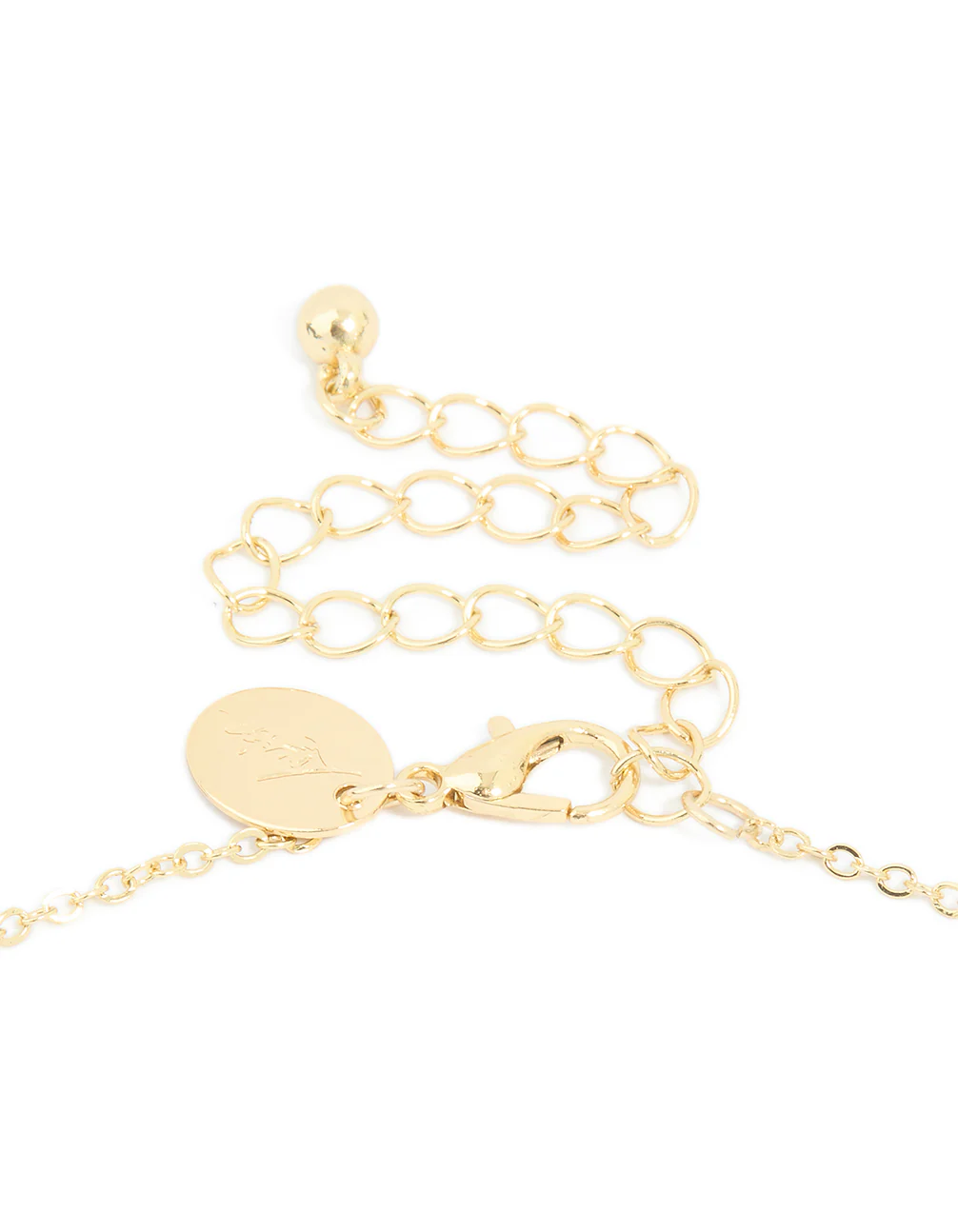 Gold Plated Cubic Zirconia Bubble Letter M Necklace - Image 5