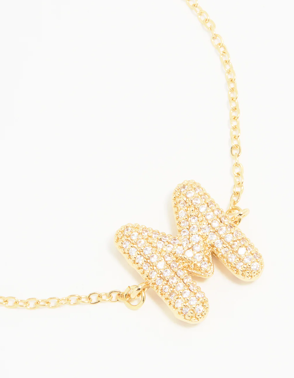 Gold Plated Cubic Zirconia Bubble M Pavé Toggle Bracelet - Image 2