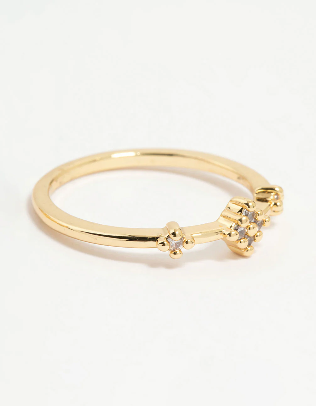 Gold Plated Cubic Zirconia Butterfly Rings 3-Pack - Image 3