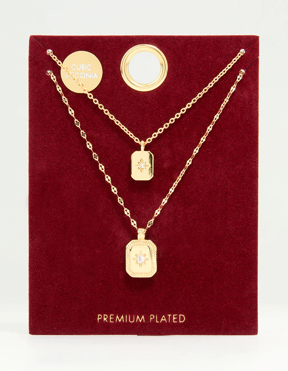 Gold Plated Cubic Zirconia Celestial Layered Necklace - Image 3