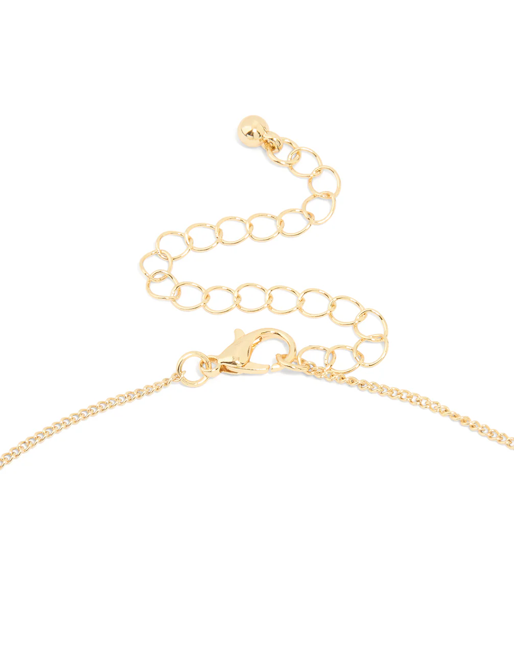 Gold Plated Cubic Zirconia Circle Letter A Pendant Necklace - Image 3