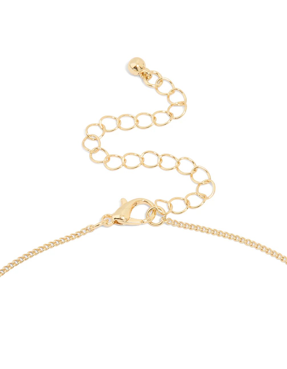 Gold Plated Cubic Zirconia Circle Letter C Pendant Necklace - Image 3
